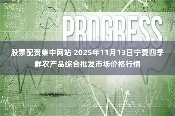 股票配资集中网站 2025年11月13日宁夏四季鲜农产品综合批发市场价格行情